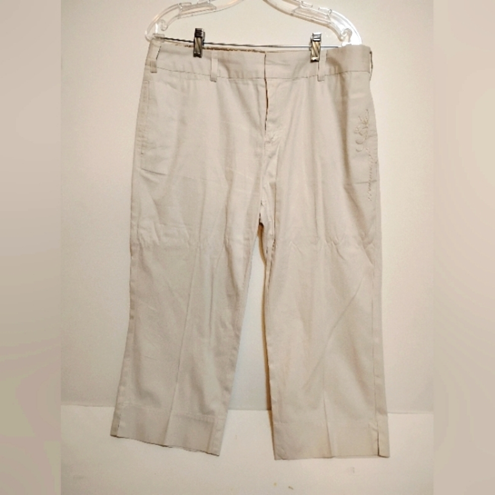 Cream Cropped Pants ROUTE 66 Original Clothing Co. Since 1926 100%Cotton 11/12